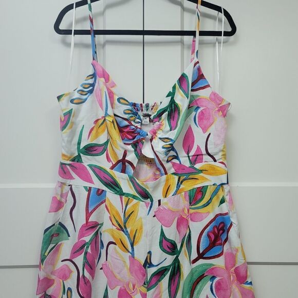 BAR III womens sleeveless wide-leg jumpsuit, size 14 - Picture 10 of 16